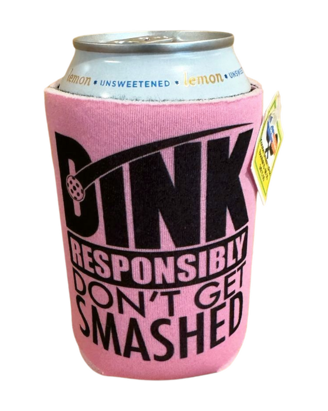 Pickleball Neoprene Can Cooler Solid Colors with PB Quotes 12oz