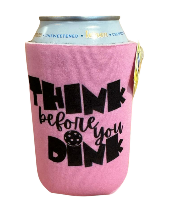 Pickleball Neoprene Can Cooler Solid Colors with PB Quotes 12oz