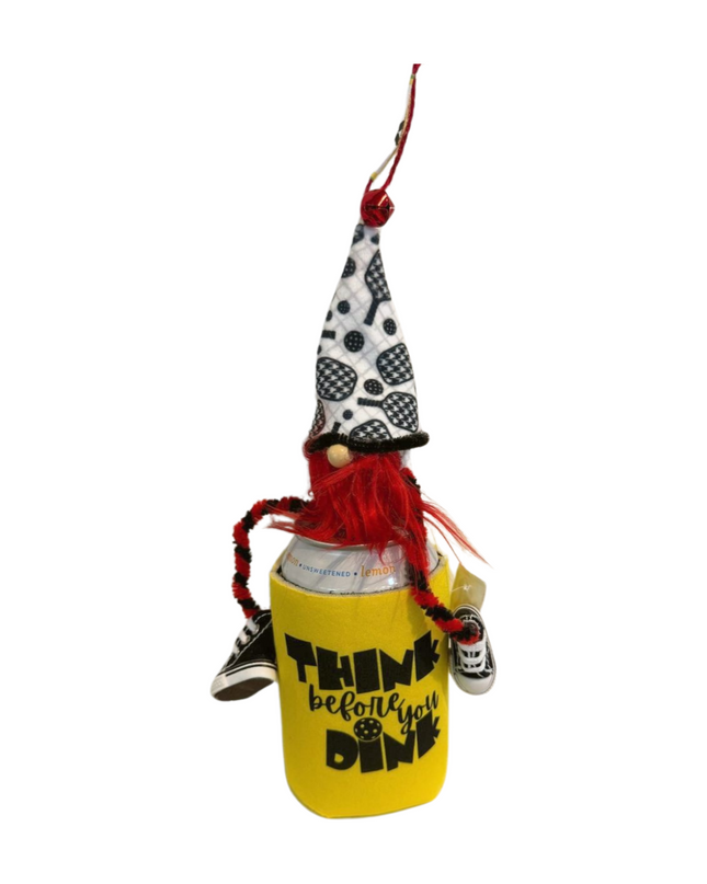 Pickleball Gnome Car Charm, Rearview Mirror Ornaments