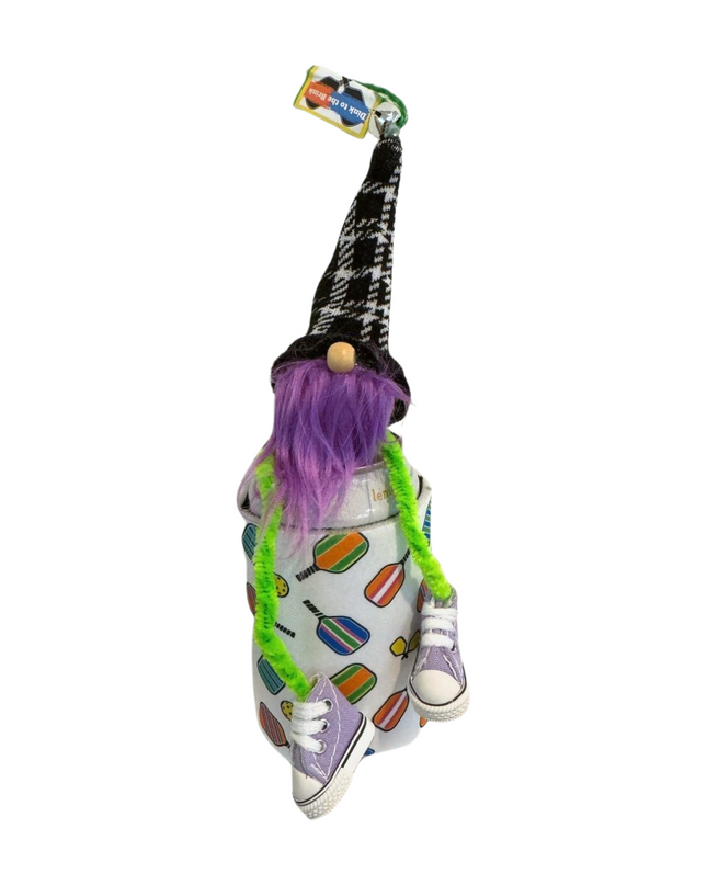 Pickleball Gnome Car Charm, Rearview Mirror Ornaments