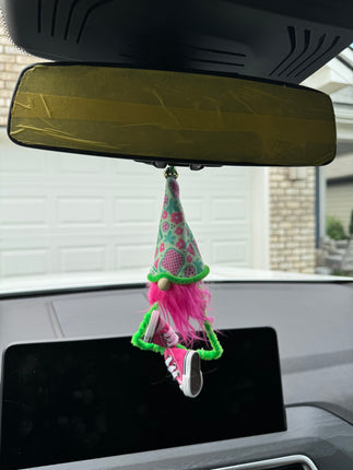 Pickleball Gnome Rearview Mirror Ornaments