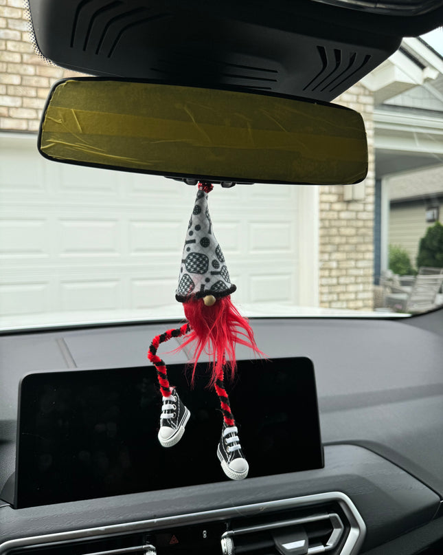 Pickleball Gnome Rearview Mirror Ornaments