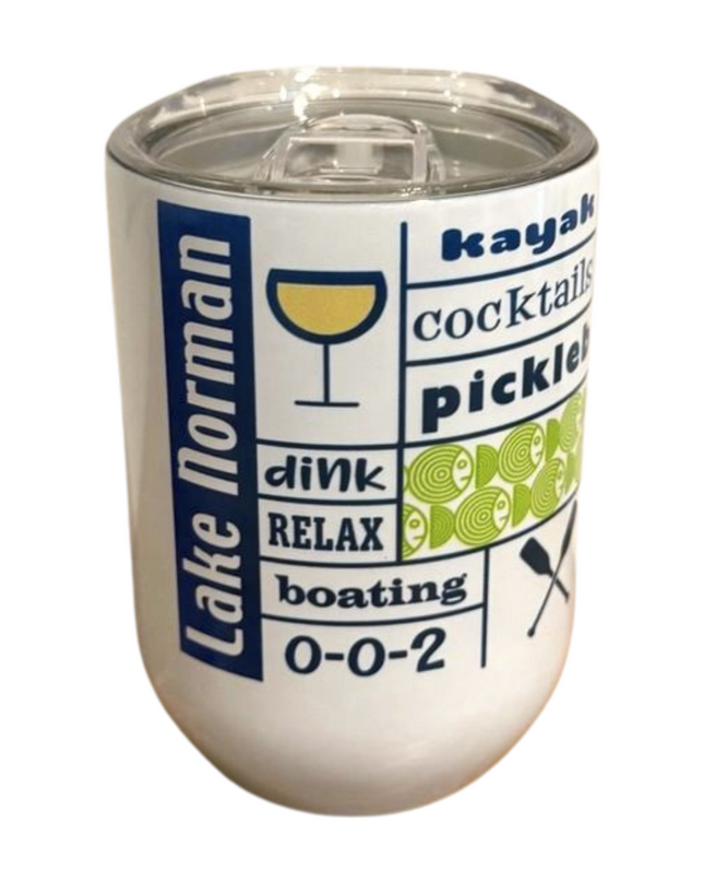 Nautical Pickleball Wine Glass Tumbler