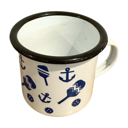 Nautical Pickleball Pattern  12 oz. Camp Mug