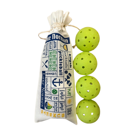 Lake Norman  Nautical Word Art Wine Bag