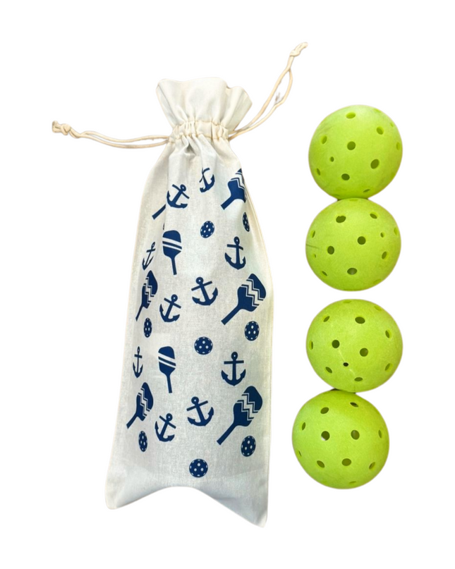 Nautical Pickleball Pattern- Drinks then Dinks Bag