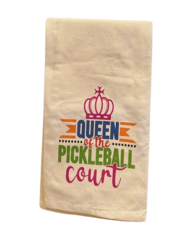 Queen of the Pickleball Court Bar Towel