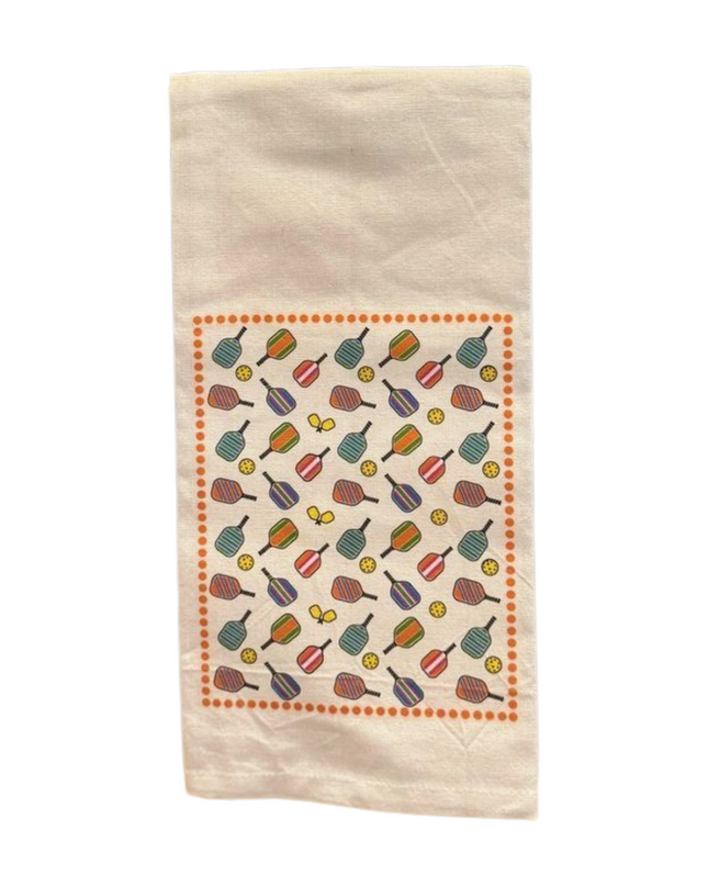 Pickleball Paddle Pattern  Bar Towel