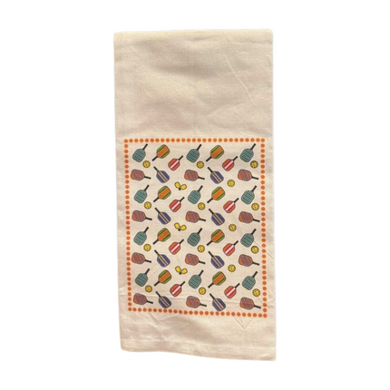 Pickleball Paddle Pattern  Bar Towel