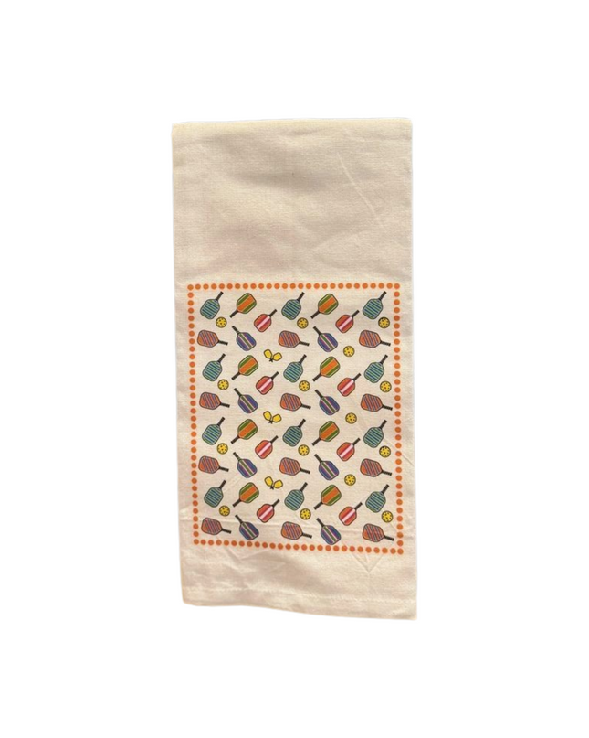 Pickleball Paddle Pattern  Bar Towel