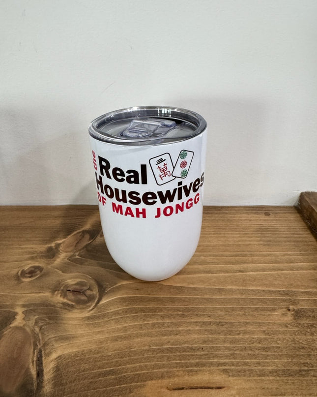 Mahjongg best Drinks with Friends Wine Tumbler