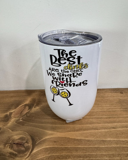 Mahjongg best Drinks with Friends Wine Tumbler