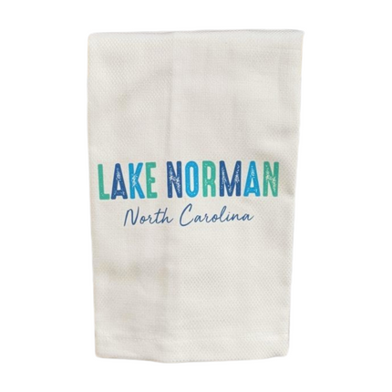 Lake Norman Painted Letters in Ocean Tones