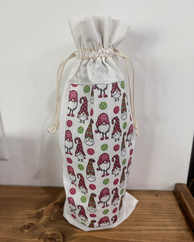 Merry Dinkmas Gnome Wine Bag
