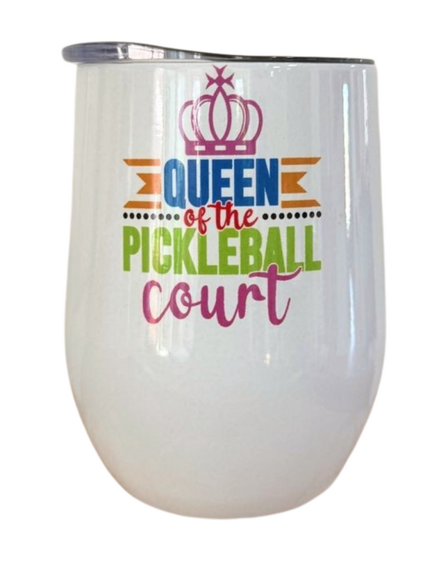 Queen of the Court Stemless Wine Glass Tumbler