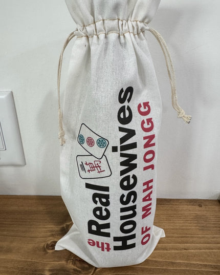 Cheers! The Best Drinks Are With Friends Mah Jongg Wine Bag