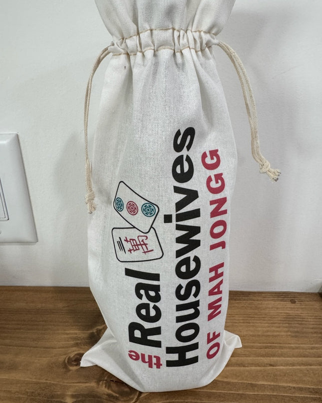 Cheers! The Best Drinks Are With Friends Mah Jongg Wine Bag