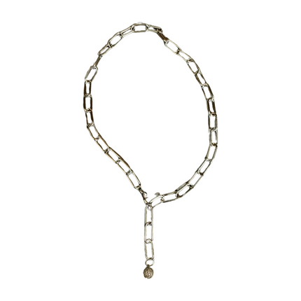 Pave Pickleball on Paper Clip Link Chain Adjustable Necklace