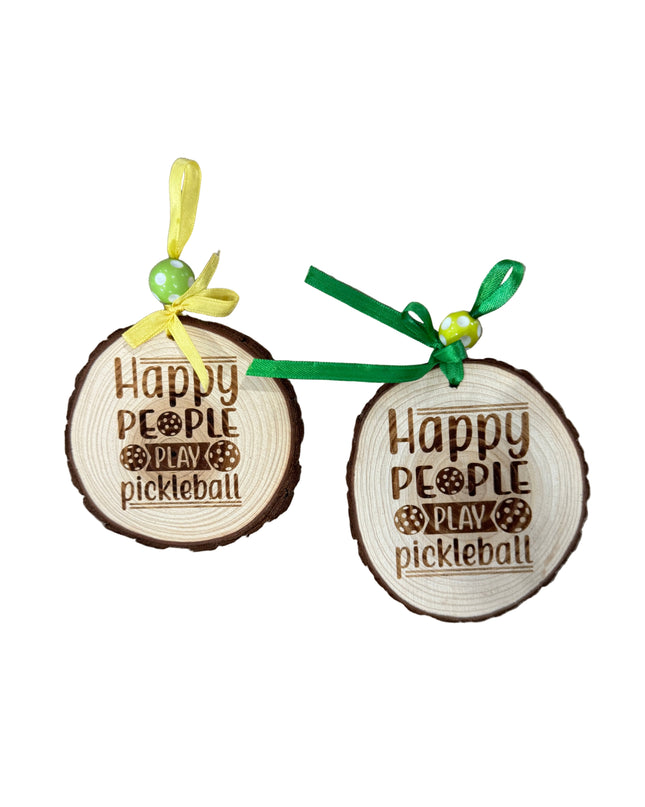 Happy People Play Pickleball Ornament