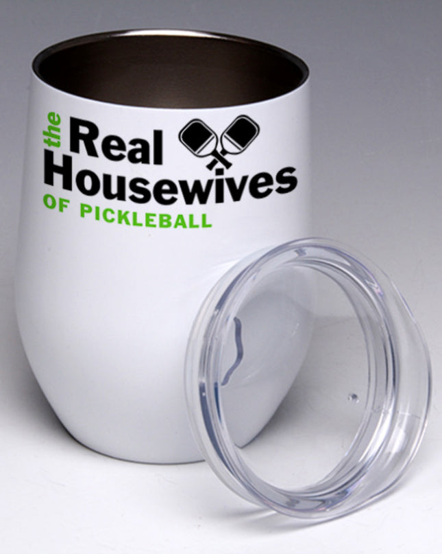 Housewives of Pickleball Stemless Wine Glass Tumbler