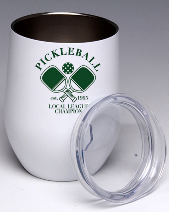 Pickleball Club Stemless Wine Glass Tumbler