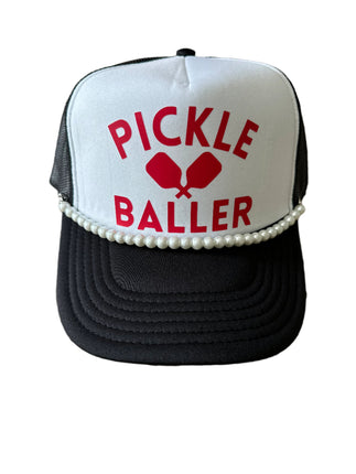 Pickle Baller Trucker Black, White with Red
