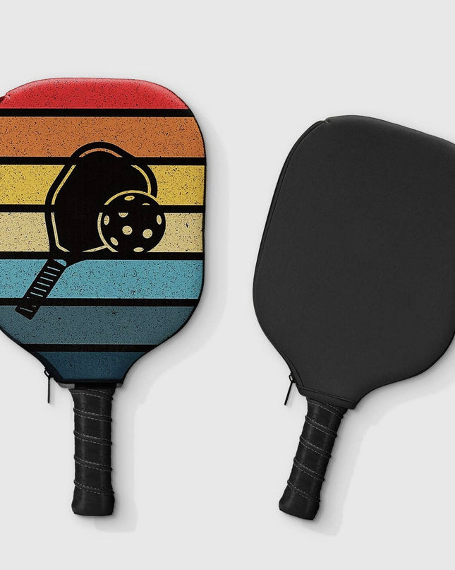 Retro Lines Pickleball Paddle Cover