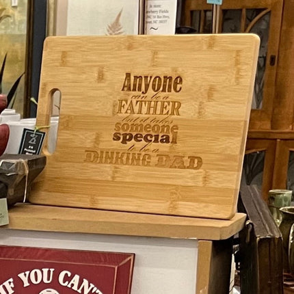 Dinking Dad Grill Engraved Bamboo Wood Cutting Board