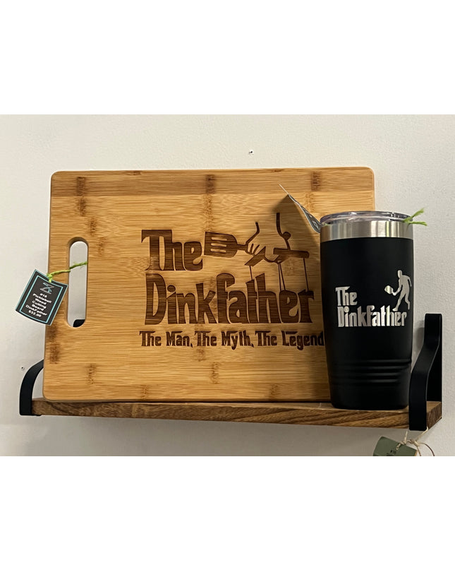 DinkFather Grill Engraved Bamboo Wood Cutting Board