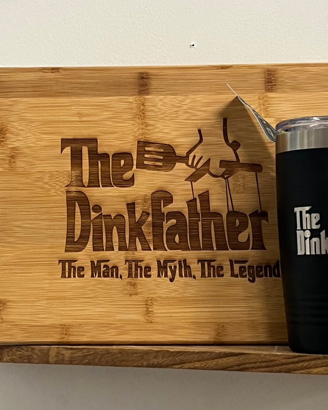 Dinking Dad Grill Engraved Bamboo Wood Cutting Board