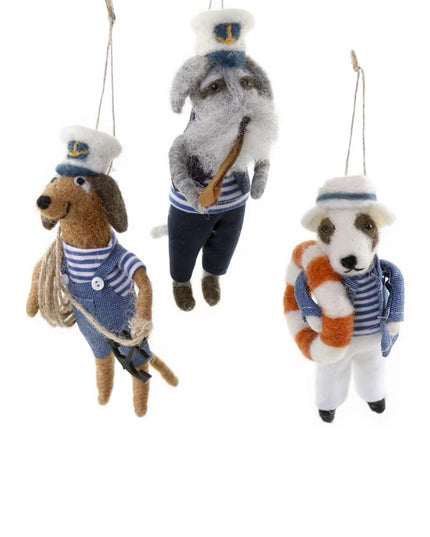 Dog Captain Felt Ornament
