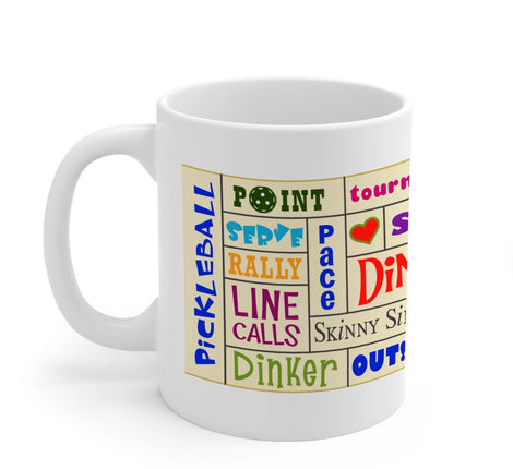 Pickleball Word Art Mug