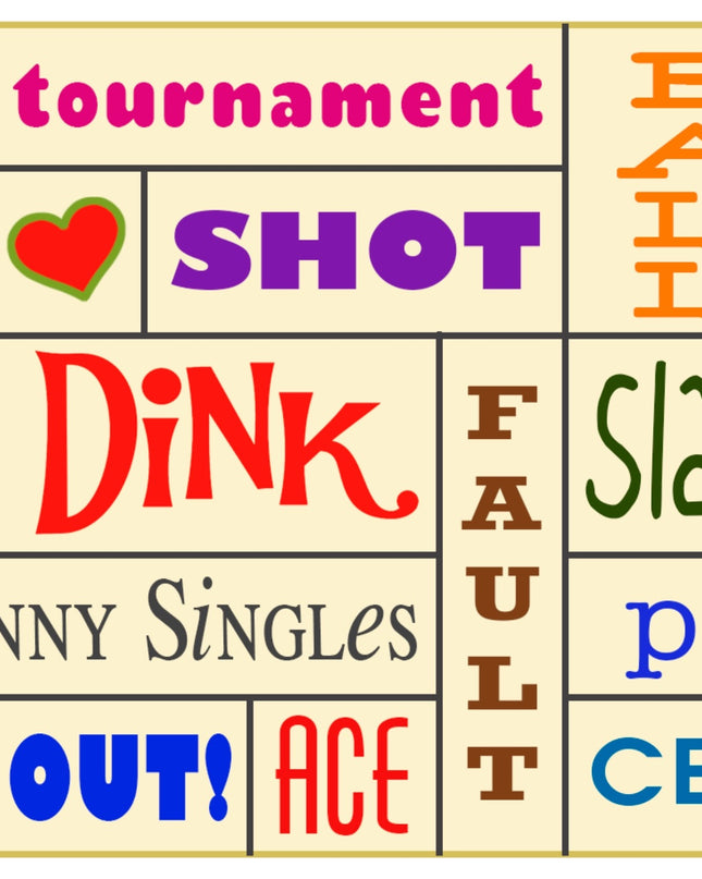 Pickleball Word Art Mug