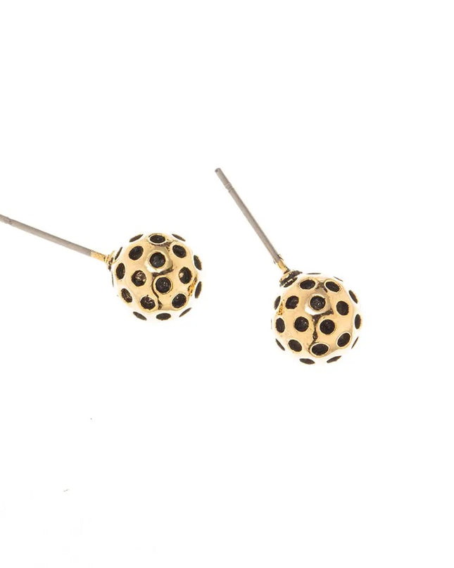 Gold Pickleball Stud Earrings