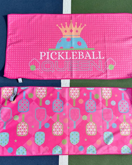 Pickleball Queen Double-Sided Microfiber Sport Towel