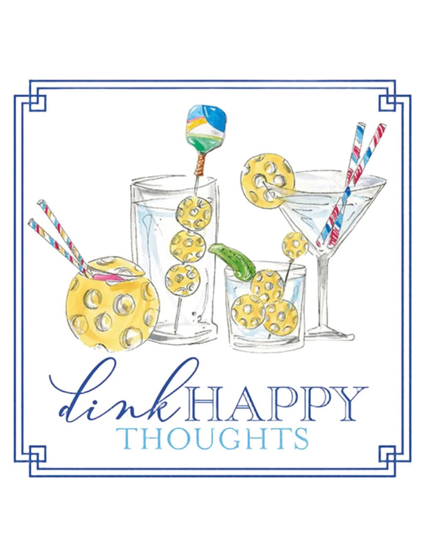 Paper Cocktail Napkin 20 Ct Pickleball Drinks Rosanne Beck