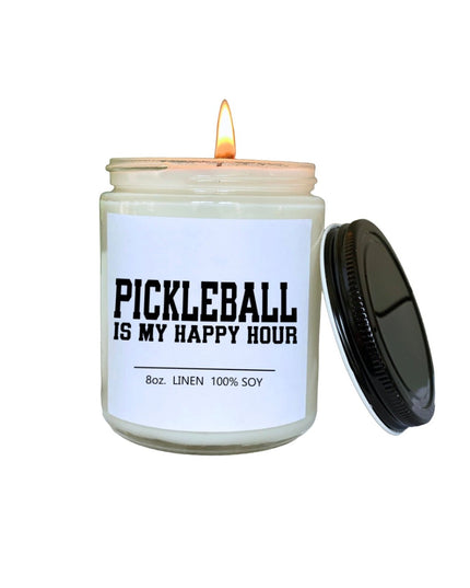 Pickleball is My Happy Hour Candle