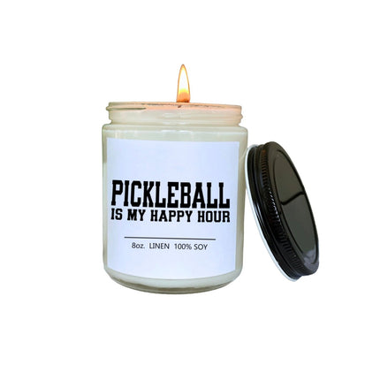 Pickleball is My Happy Hour Candle