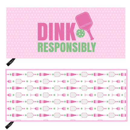 Dink Responsibly  Double-Sided Microfiber Sport Towel