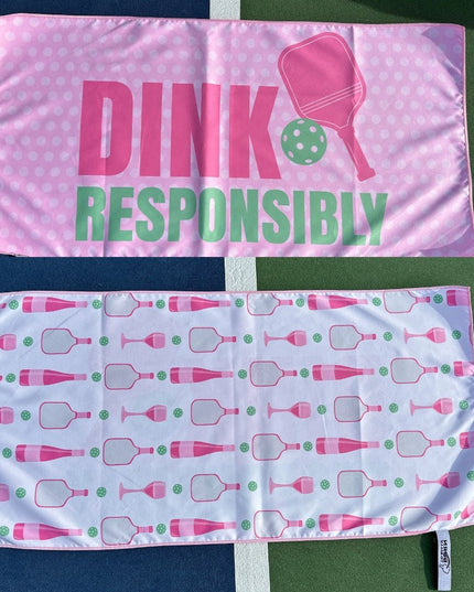 Dink Responsibly  Double-Sided Microfiber Sport Towel