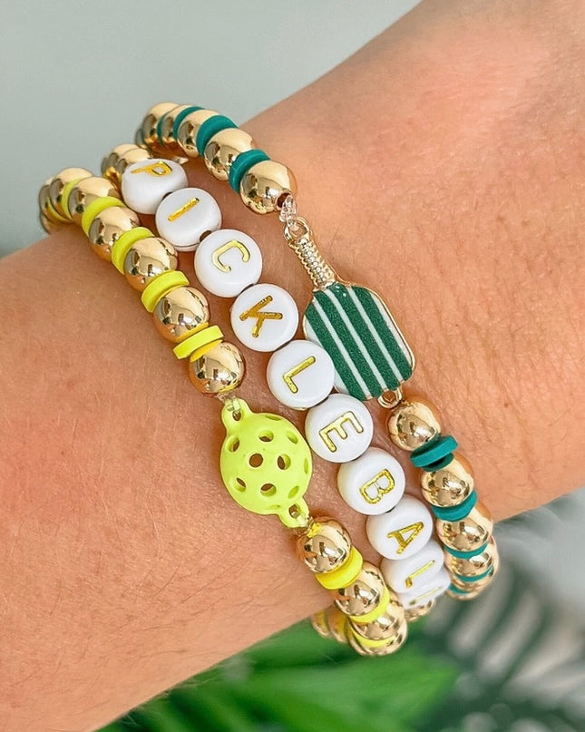 Pickleball Stretch Bracelet Sets