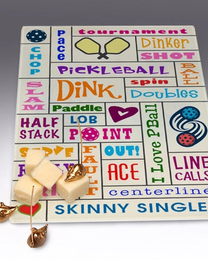 Pickleball Word Art Cutting Board