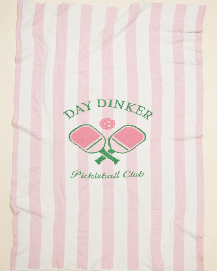 Striped Day Dinker Pickleball Club Blanket
