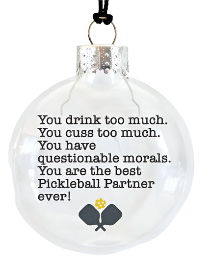 Pickleball partner ornament