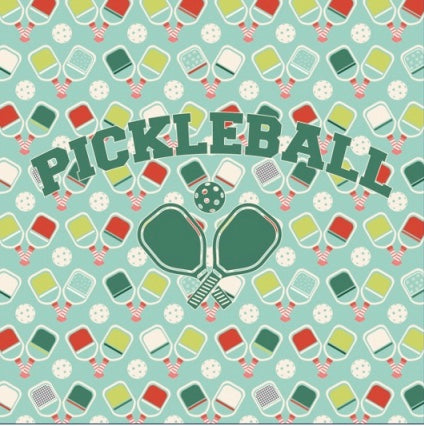 Pickleball Paddle Print Coasters