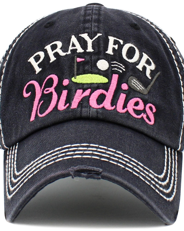 PRAY FOR BIRDIES WASHED VINTAGE BALLCAP