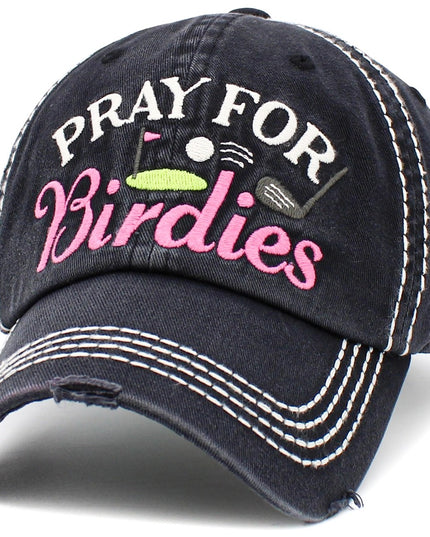 PRAY FOR BIRDIES WASHED VINTAGE BALLCAP