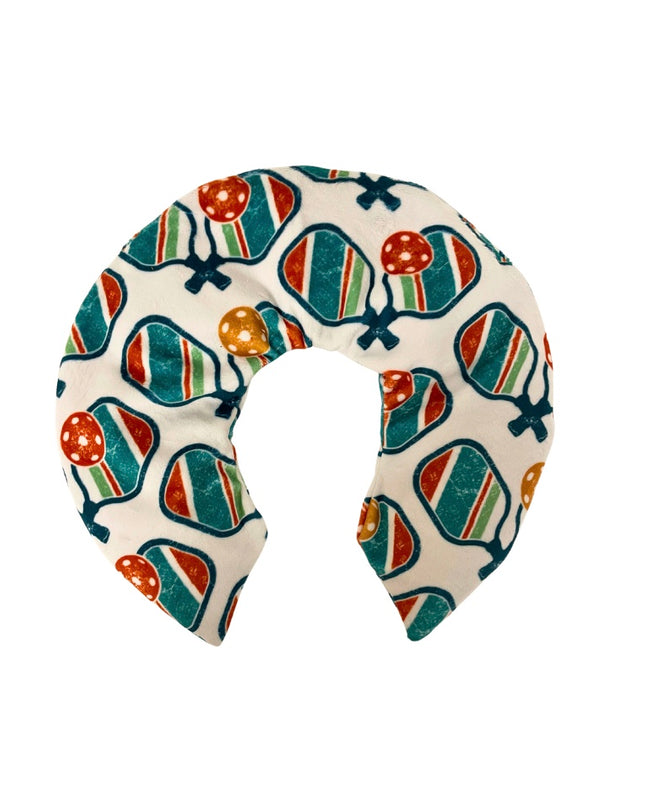 Relaxing Heatable Neck Cozy- Pickleball Paddles White