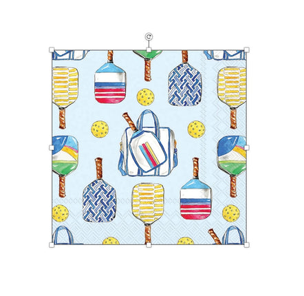 Paper Cocktail Napkins 20ct Pickleball Allover Rosanne Beck