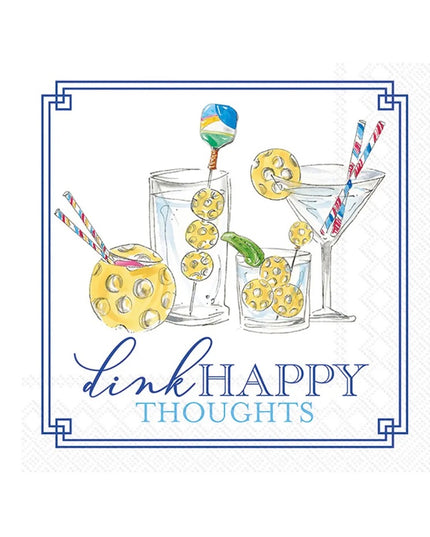 Paper Cocktail Napkin 20 Ct Pickleball Drinks Rosanne Beck